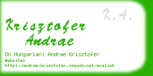 krisztofer andrae business card